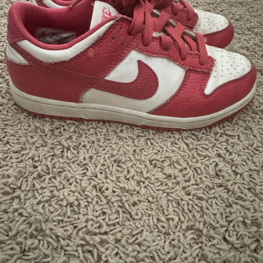 Nike Pink and White Sneakers Classic Design